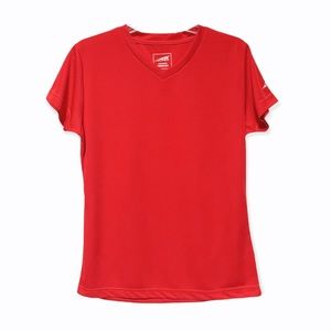 Altra V-Neck Short Sleeve Red Activewear Top